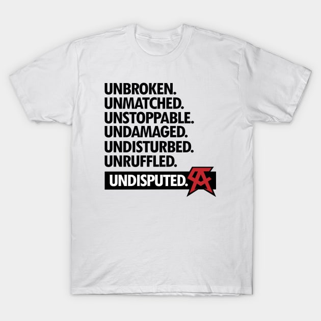 Canelo Alvarez Undisputed T-Shirt by cagerepubliq